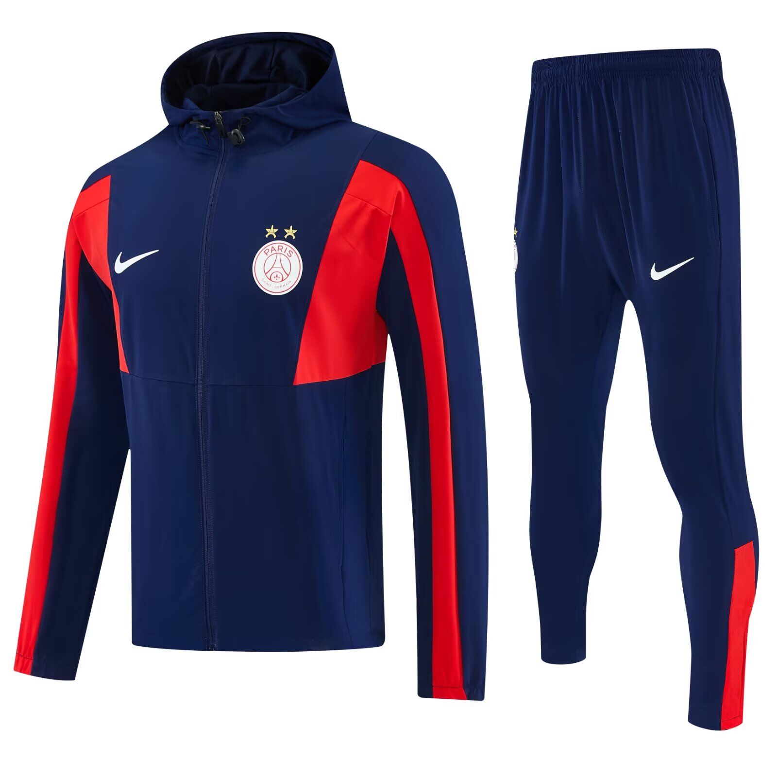 AAA Quality PSG 26/27 Hoodie Windcoat Tracksuit - Dark Blue/Red